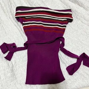 XOXO - OFF THE SHOULDER BLOUSE WITH BELT